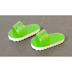MGA‎ Best Friends Forever Green And White Slides Shoes Flip Flops Sandals